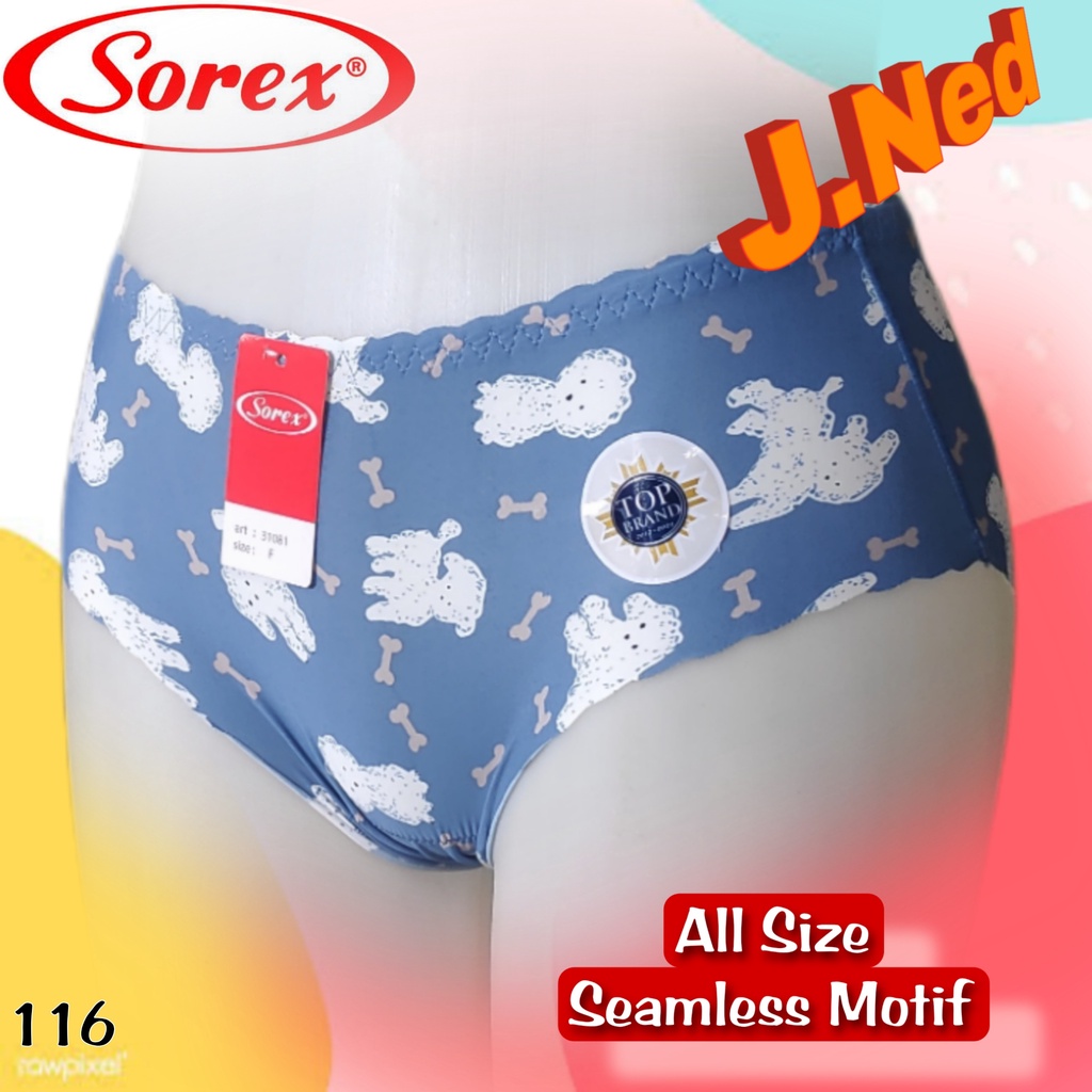 J116S CELANA DALAM WANITA DEWASA SOREX SEAMLESS MOTIF FREE SIZE HARGA PER 6 PCS