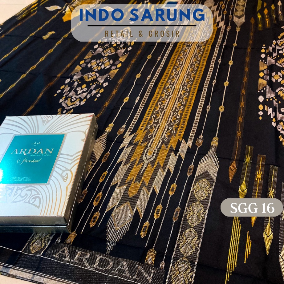 ARDAN SGG GOLD - Sarung Premium Dewasa Original Motif Terbaru By Ketjubung Spesial | Fashion Pakaian