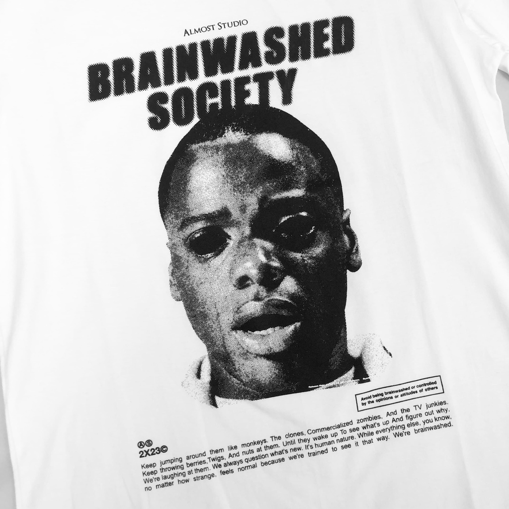 Almost Studio - T-Shirt - Brainwashed - White