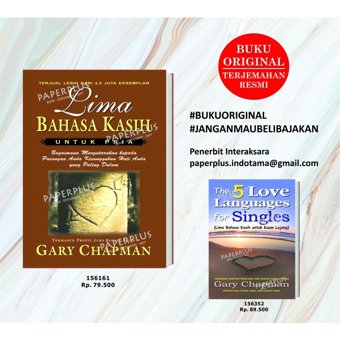 Terlaris Lima Bahasa Kasih Untuk Pria (The 5 Love Languages Mens Edition)