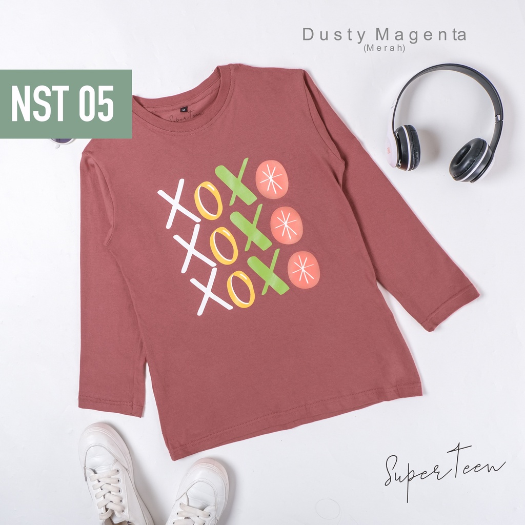 BAJU ANAK PEREMPUAN TANGGUNG REMAJA / KAOS ANAK PEREMPUAN TANGGUNG REMAJA / PAKAIAN ANAK CEWEK KAOS ANAK CEWEK LENGAN PANJANG XOXO BRAND SUPERTEEN 9 - 14 TAHUN