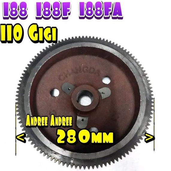 Flywheel Roda Angin Magnet Roda Gila mesin Genset Generator Diesel Solar Silent Komplit Gigi Starter