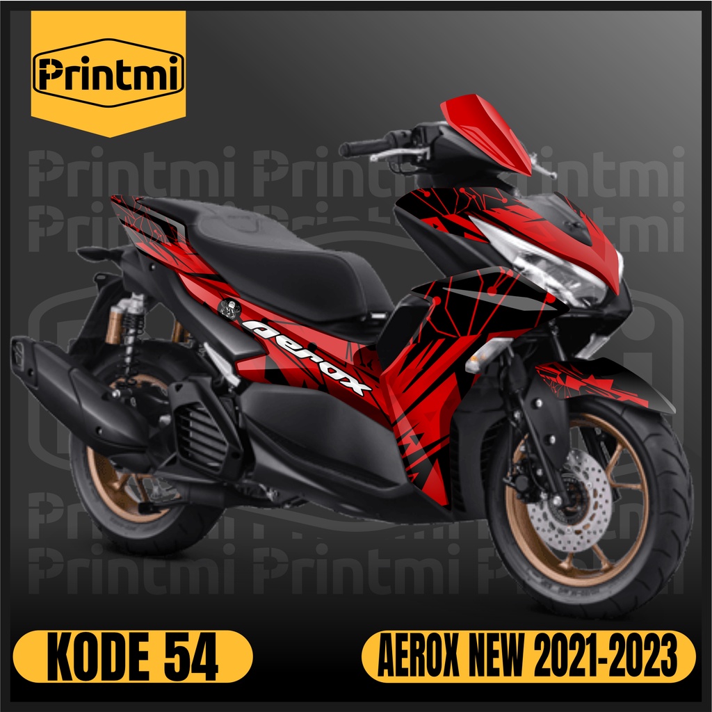Printmi Decal Aerox 155 New 2021 2022 2023 2024 Full Body Connected Stiker Motor VVA Sticker Yamaha 