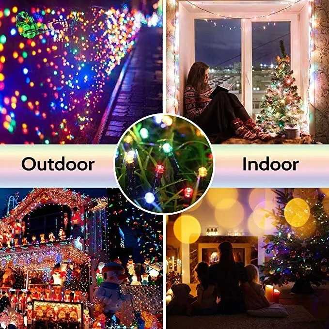 (BISA COD) FTIHSHP ZTree Lampu Hias String Lights Solar Power Waterproof 32 Meter - ZT32