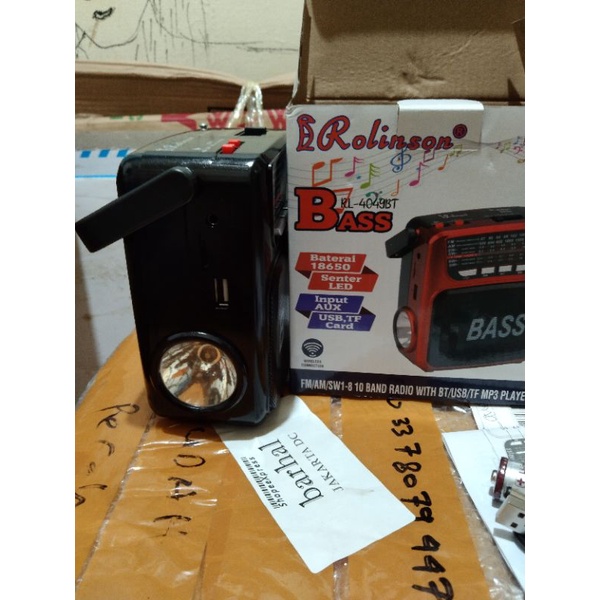 Radio/Speaker Bluetooth Senter Rolinson RL-4089 Bass