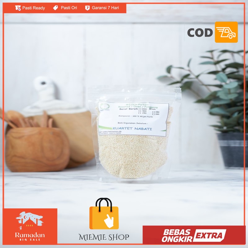 

250gr Roasted Wijen Putih / White Sesame Seed - Oven - Sangrai