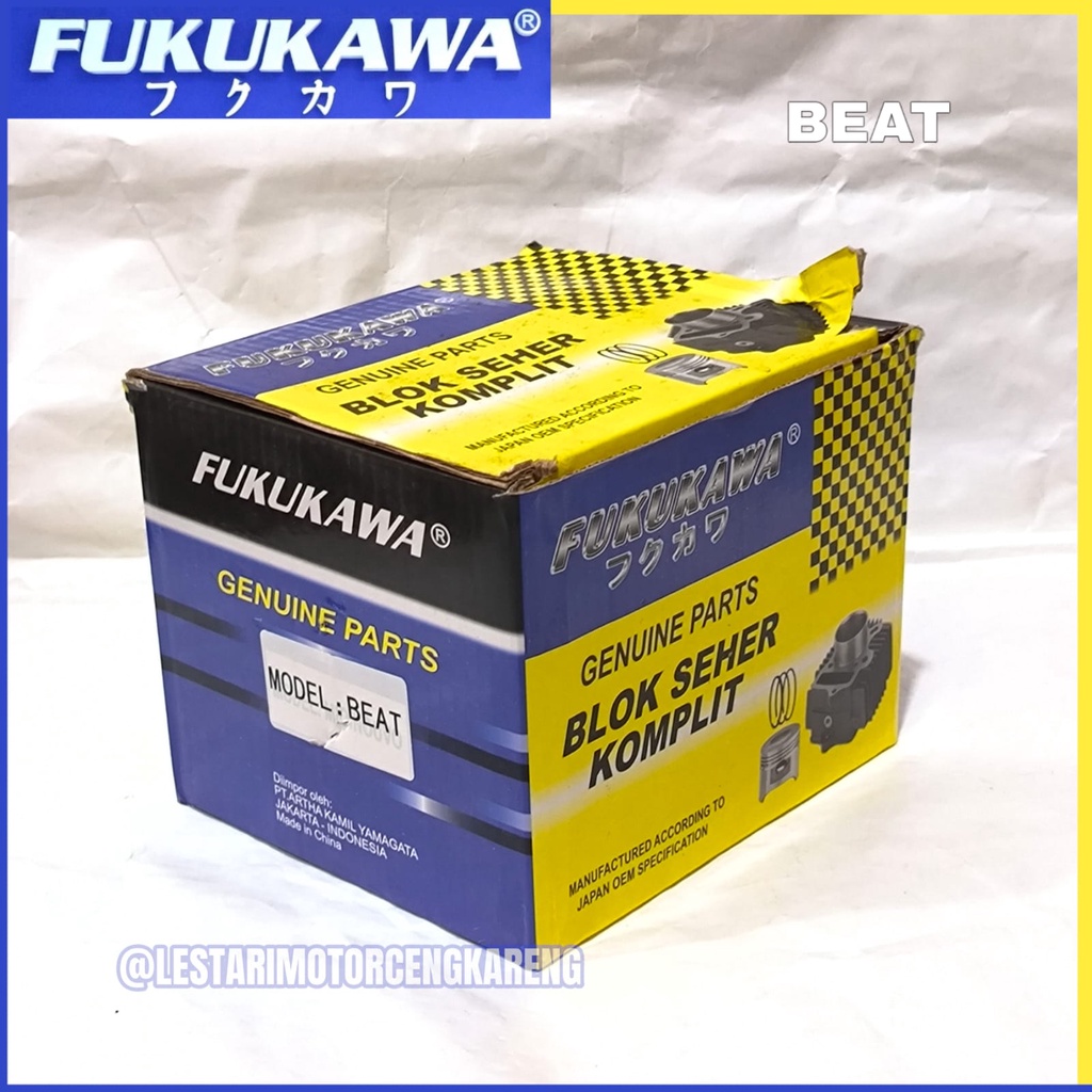 BLOK SEHER CYLINDER PISTON KIT BEAT SPACY SCOOPY KARBU KVY FUKUKAWA