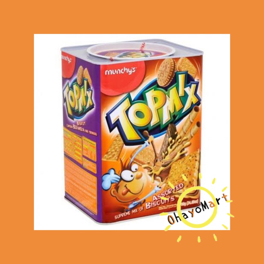 Biskuit Munchys Topmix/ Top Mix/ Biskuit kaleng/ Biskuit Toples 700g