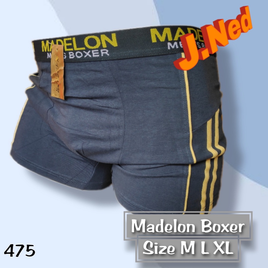 J475 Celana Dalam Pria Boxer Pria Madelon 9002 Warna  Mix Random