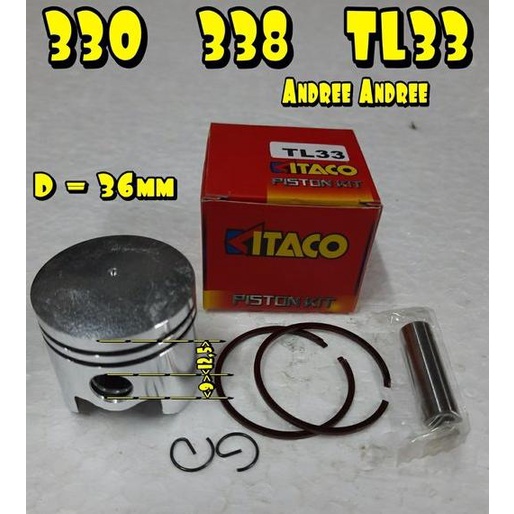 TL33 330 338 Piston Ring Pen Circlip Ring Tembaga Mesin Babat Potong Rumput BG330 BG338 TL 33 TL-33