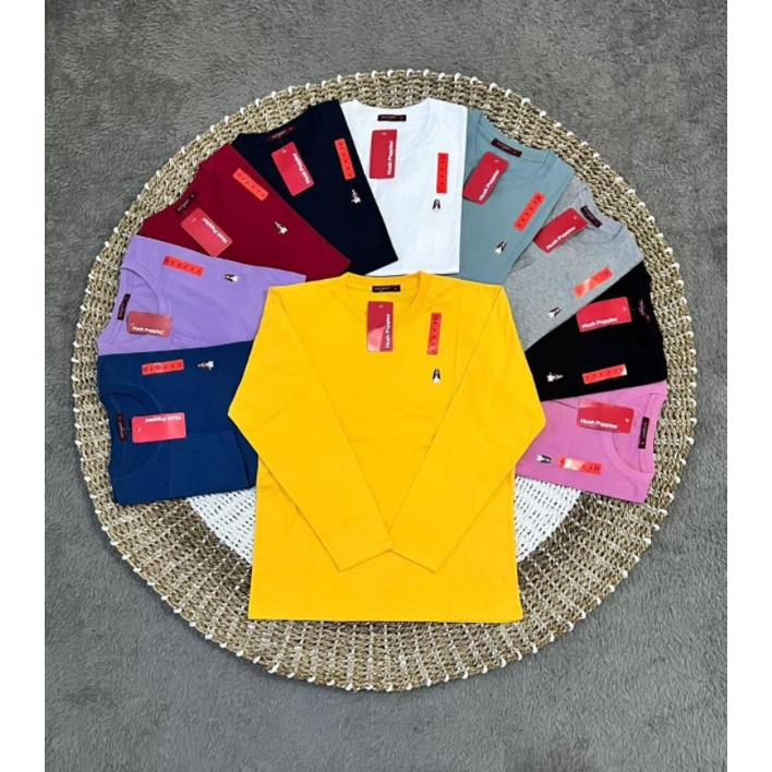 Kaos Hush Puppies Lengan Panjang Unisex Pria Wanita