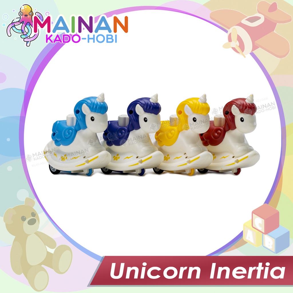 HADIAH MAINAN ANAK PRESSURE CAR HORSE UNICORN KUDA PONY INERTIA