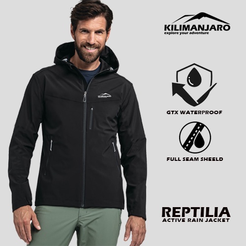 Jaket Kilimanjaro Reptilia 3 Layer Waterproof - Kilimanjaro Rain Jacket - Jaket Windproof