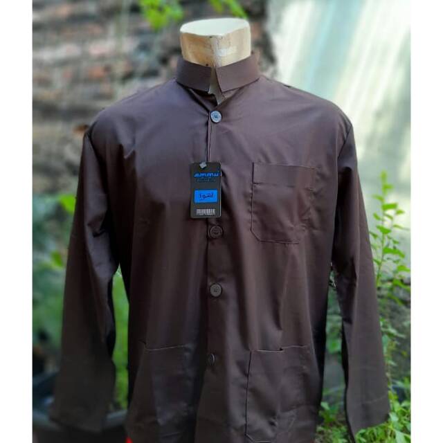 Koko Ammu coklat tua lengan panjang size S M L XL