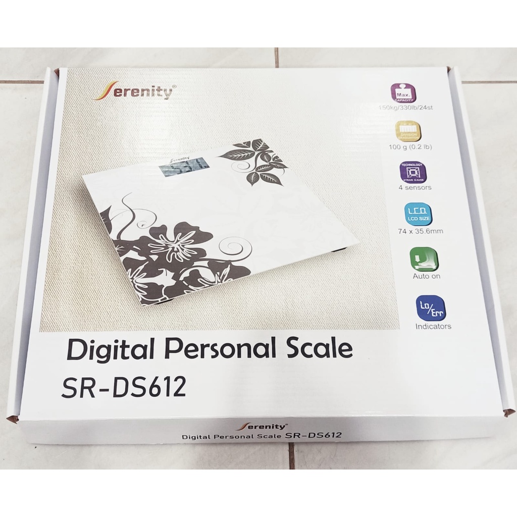 Timbangan Berat Badan Digital - 𝐌𝐞𝐫𝐤 𝐒𝐞𝐫𝐞𝐧𝐢𝐭𝐲 𝐒𝐑-𝐃𝐒𝟔𝟏𝟐 Digital Personal Scale