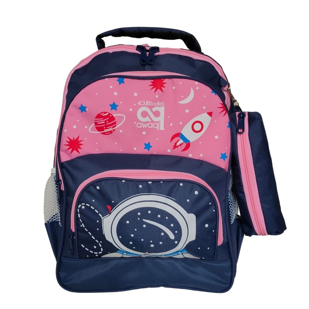 ORIGINAL AWAQI Tas Ransel Sekolah Anak Laki Laki Dan Perempuan Backpacker Tas bahu Full set Anak Cewek Cowok Paud TK SD Usia 4 5 6 7 8 9 10 Tahun Karakter kartun Lucu Dinosaurus Astronot Bahan Kualitas Premium Import Model Kekinian Terbaru Bisa COD 2023