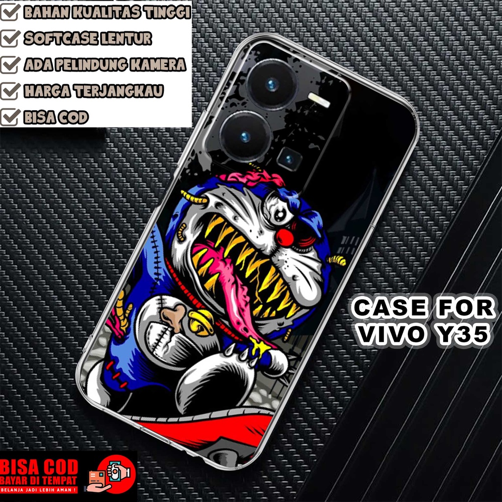 CASE VIVO Y35 2022 MOTIF [MASK] TERLARIS CASING VIVO Y35 TERBARU CLEAR CASE PROTECTED CAMERA SOFTCAS
