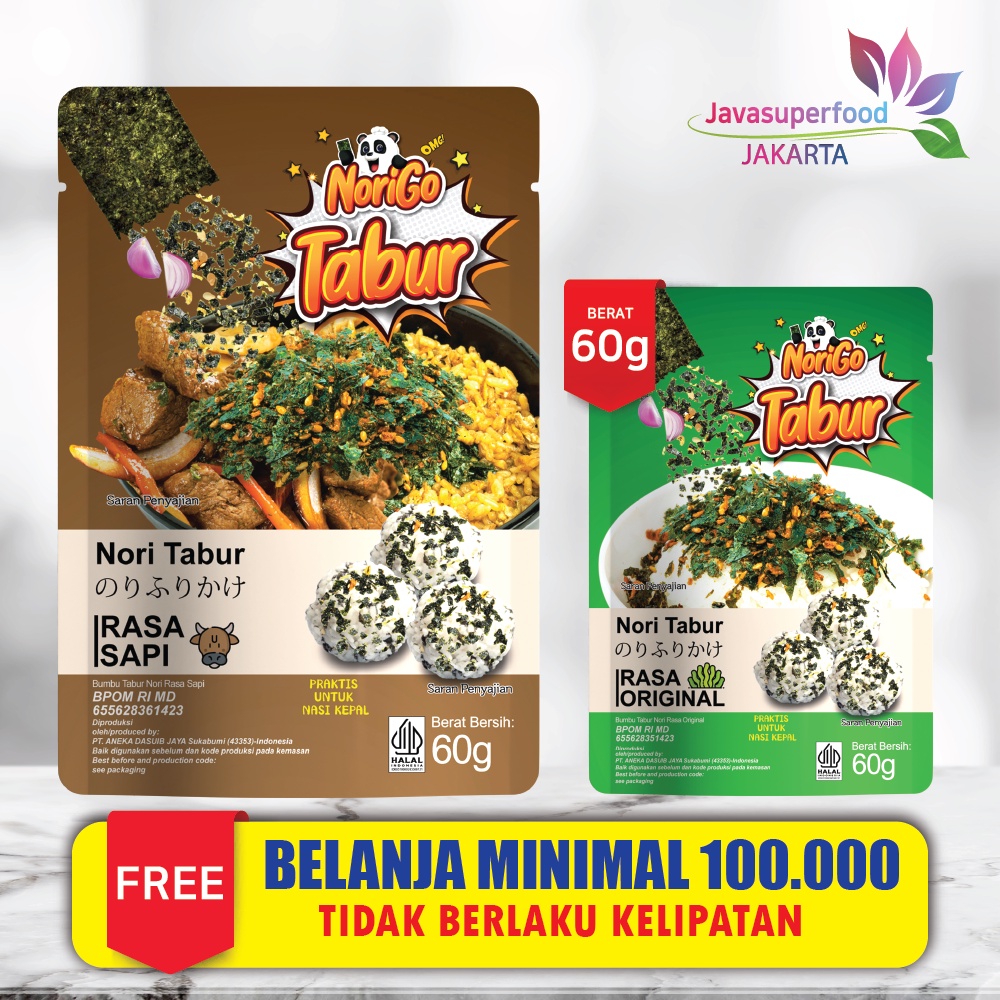 Nori Tabur Rumput Laut Panggang - Rasa Sapi- 60g