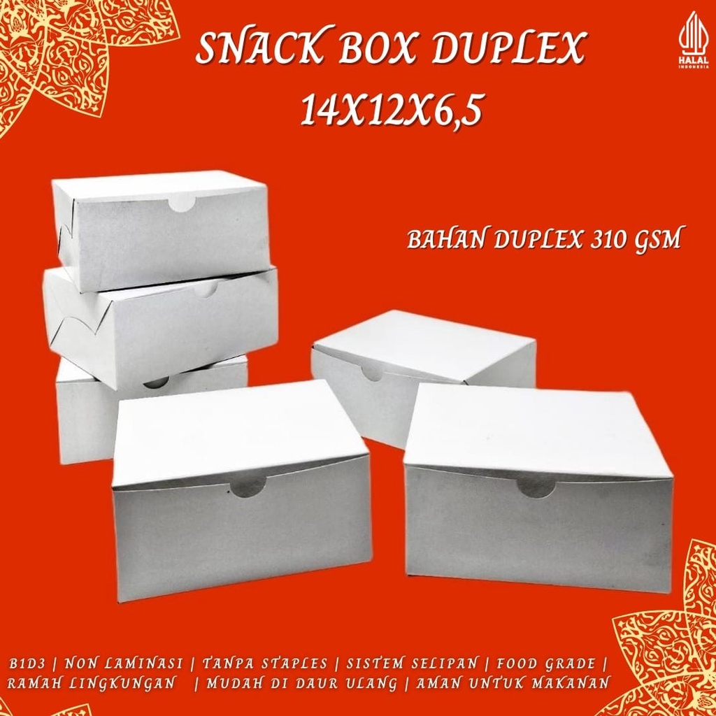 Box Snack Snack Box 14x12 Tebal 310 Gsm (B1D3-Non Laminasi)