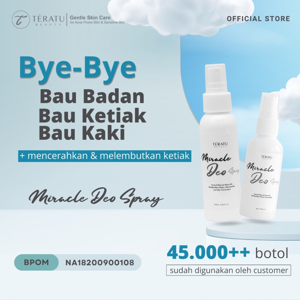 ⭐BAGUS⭐ TERATU BEAUTY Miracle Deo 100ml | 60ml | Deodorant Spray