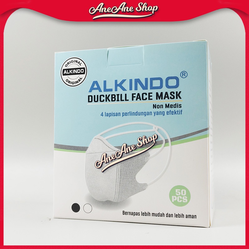 Masker Alkindo Duckbill Hijab Isi 50 Masker Sekali Pakai Non Medis