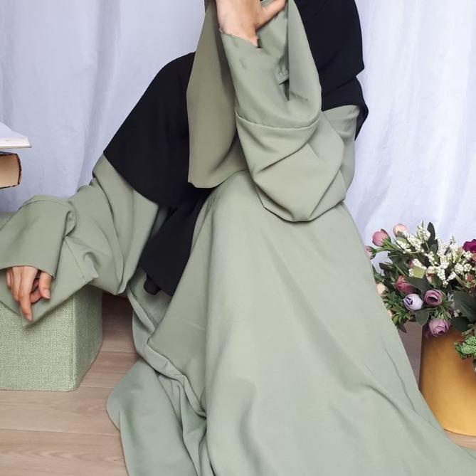❋ GEALOUS Basic Abaya Turkey Sage Green ☜