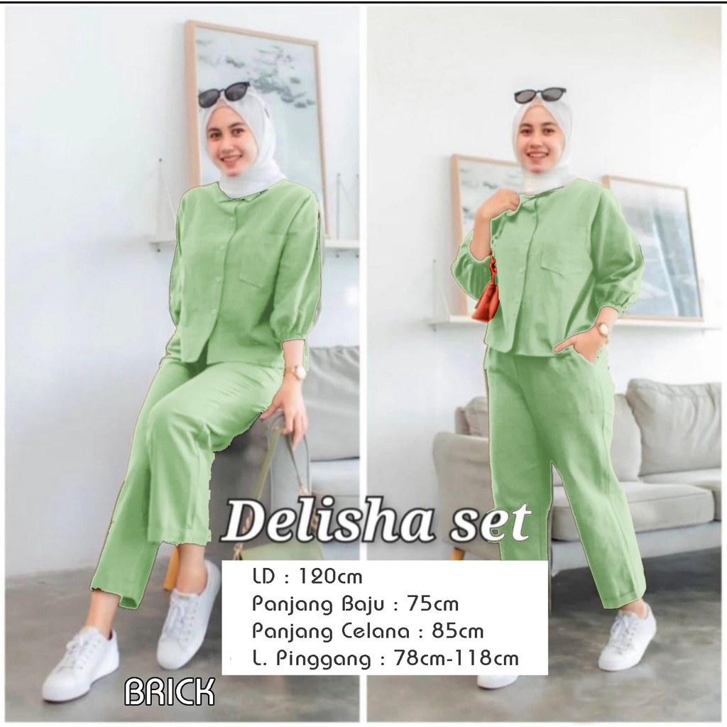 ONESET TERMURAH/SETELAN DELISA SET CRINGKLE MODIS TERHITS