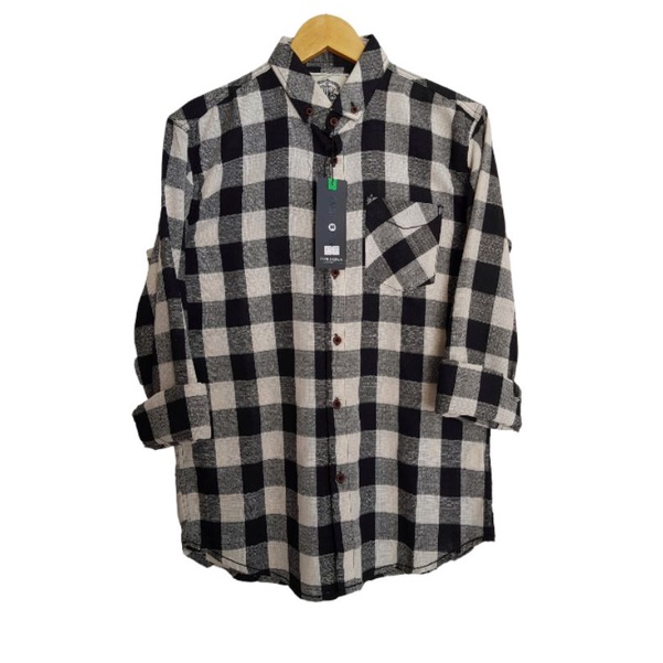 [Model Terbaru 2023] Kemeja Flanel Impor Pria Kualitas Premium Lengan Panjang Unisex Hem Flanel Baju