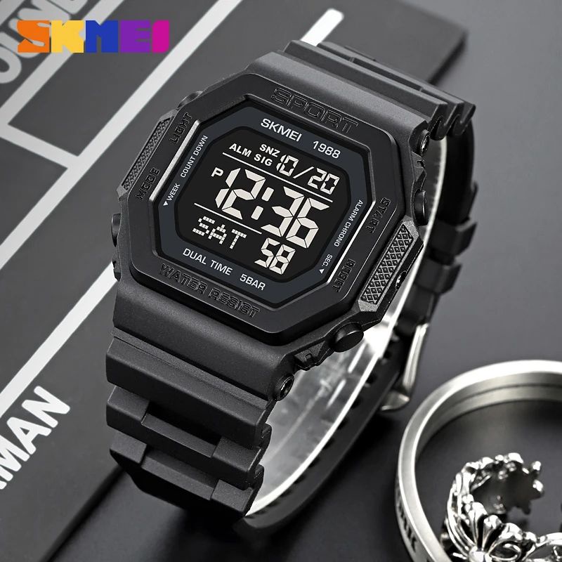 SKMEI 1988 Jam Tangan Pria Digital Sport Anti Air 5 Bar WATCHKITE WKOS