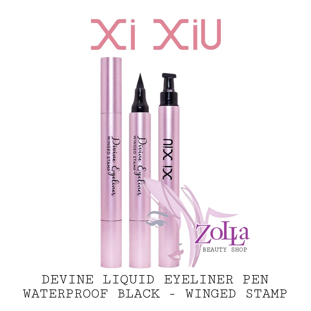 XI XIU DIVINE LIQUID EYELINER PEN with STAMP WATERPROOF BLACK - BPOM - EYELINER XI XIU - XIXIU EYELINER MURAH