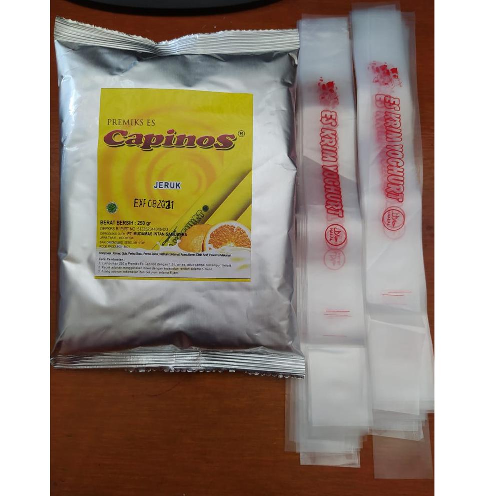 

[spin1] PAKET HEMAT CAPINOS ES YOGURT 250gr + KEMASAN PLASTIK YOGURT 50pcs