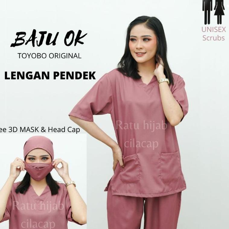 TERLARIS Baju OK OKA LENGAN PENDEK Dokter Petugas medis Perawat Jaga Toyobo Original Premium