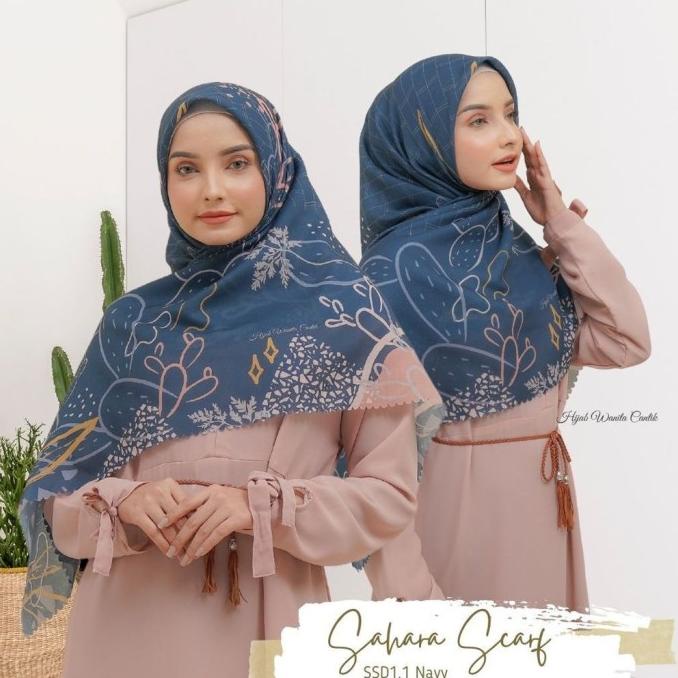 Hijabwanitacantik - Segiempat Sahara Scarf | Bahan Veta Voal Aromatic