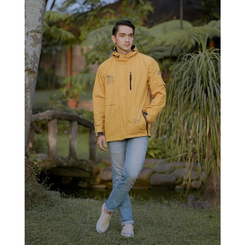 Kuning List Jaket Outdoor The Bojiel Nasa Jaket Parasut Jaket Pria Jaket Outdoor Jaket Windbreaker