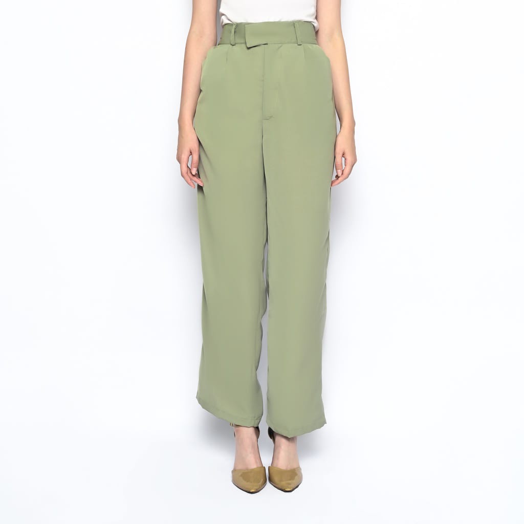 CELANA KULOT CRINKLE HIGWAIST WANITA LOOSE CULLOTE PANTS / Laura Pants