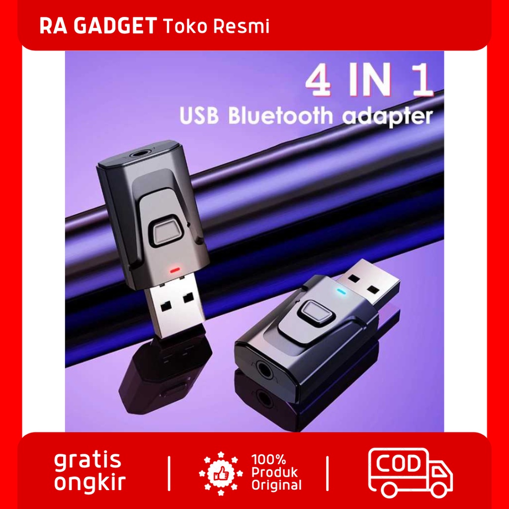 Wireless USB Audio Bluetooth 5.0 Receiver Transmitter Adapter / Usb Bluetooth Transmitter Tanpa Kabe