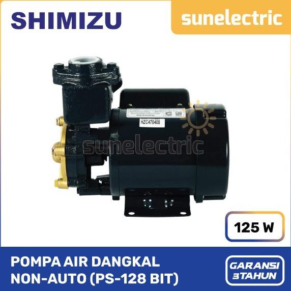 Shimizu Ps128 Bit Pompa Air Dangkal 125 Watt Daya Hisap 9 Meter Ps 12 Hanggan4