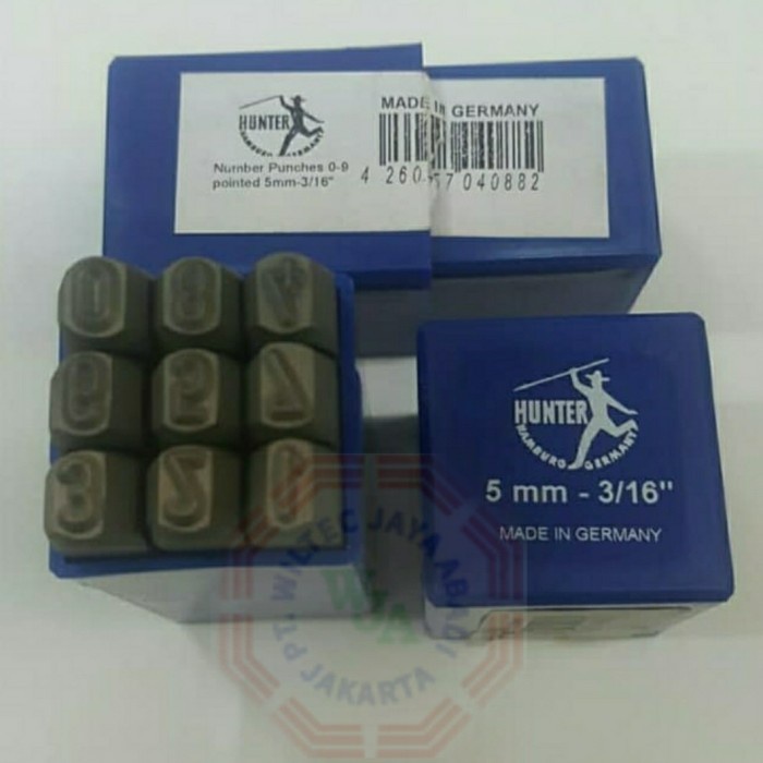 

stamping angka / Angka ketok 5mm Hunter (Jerman)