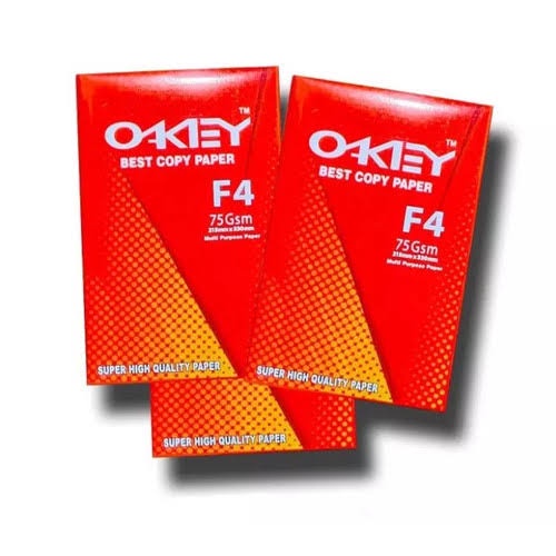 

Kertas F4 Foto Copy HVS 75 gr / 75 gsm OAKEY / OKEY (KIKY GROUP)