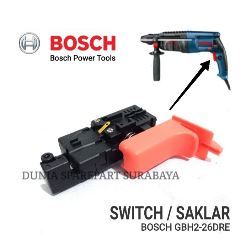 SPAREPART SWITCH BOR GBH2-26 GBH2-22 SKAKEL BOR ROTARY HAMMER BOSCH GBH 2-26 GBH 2-22 SAKLAR ON OFF 