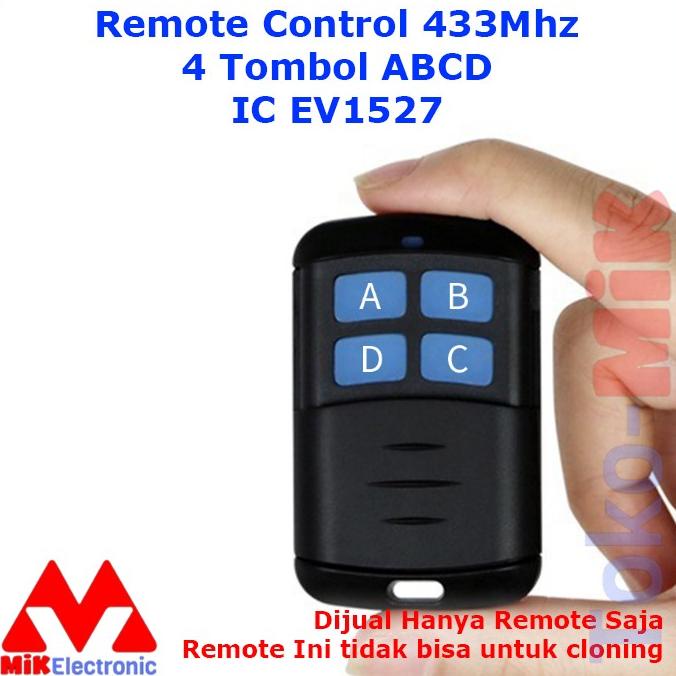 Remote Control 433 MHz 433MHz Wireless 4 Tombol 4 ch Remot tok-mi