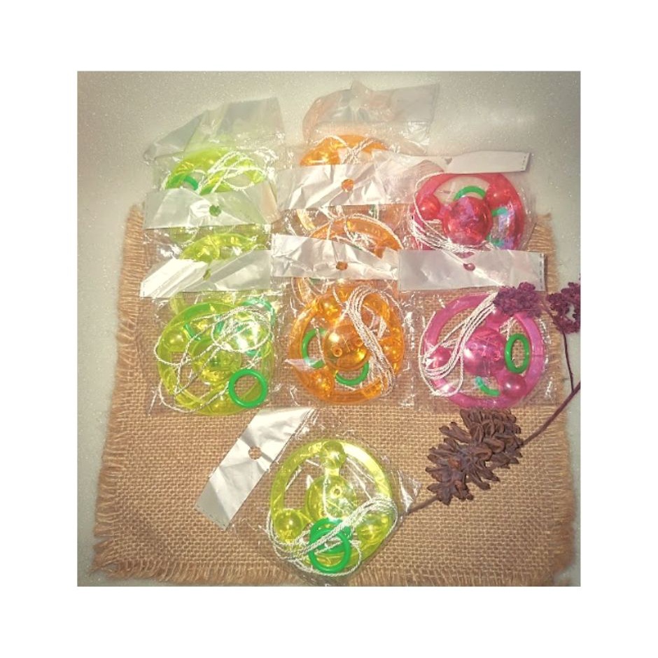 Mainan Gasing Jantra Tarik Jadul Plastik LED / Gangsing Mainan Anak Aneka Warna / MAINAN ANAK GANGSI