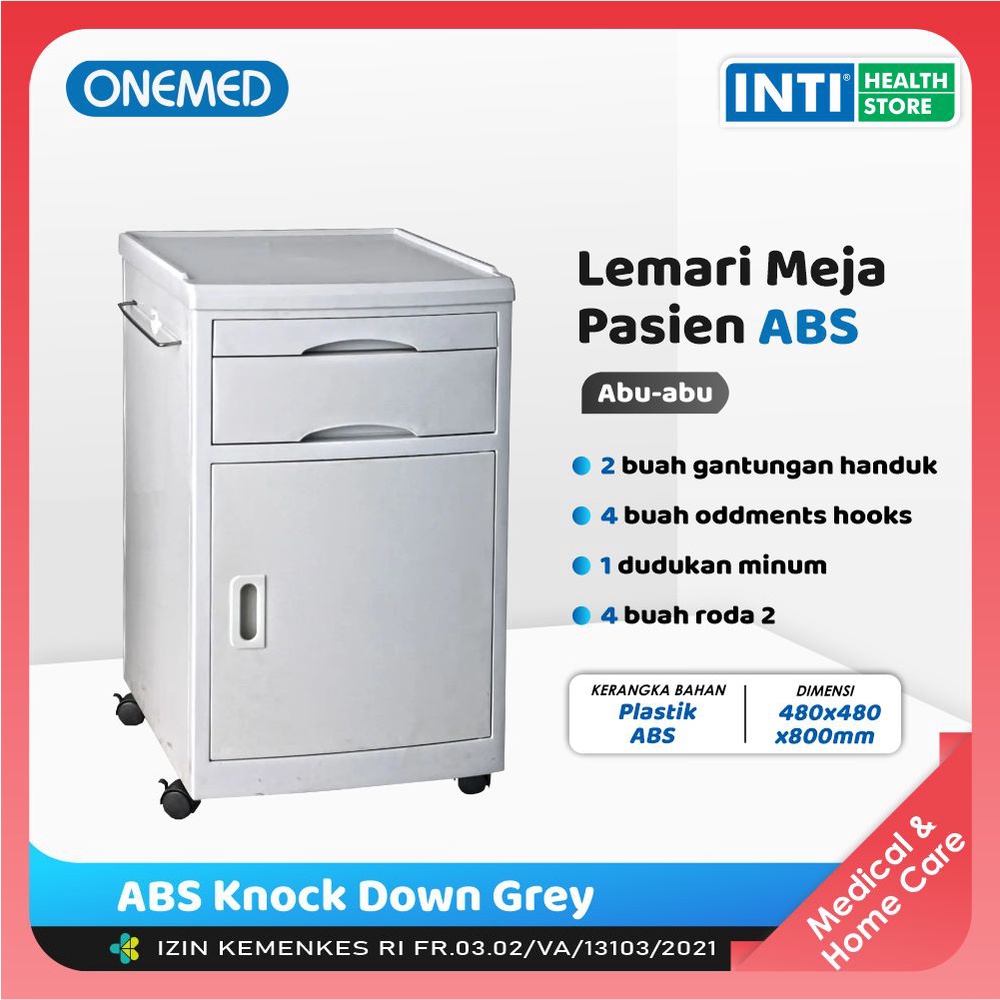 ONEMED Bed Side Cabinet ABS Onemed | Lemari Meja Pasien ABS