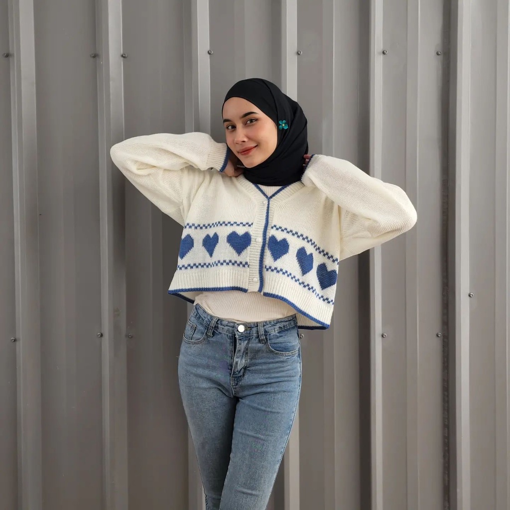 [CYC | COD] Outwear Lova Crop Outer | Rajut Cardigan Wanita Trendy Murah