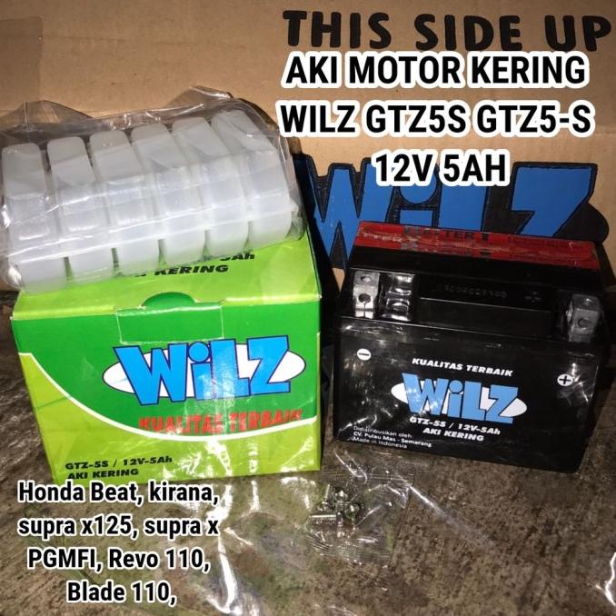 Aki Motor Kering Wilz Gtz5S Gtz5-S 12V 5Ah | Aki Beat Aki Karisma Aki Debezzz