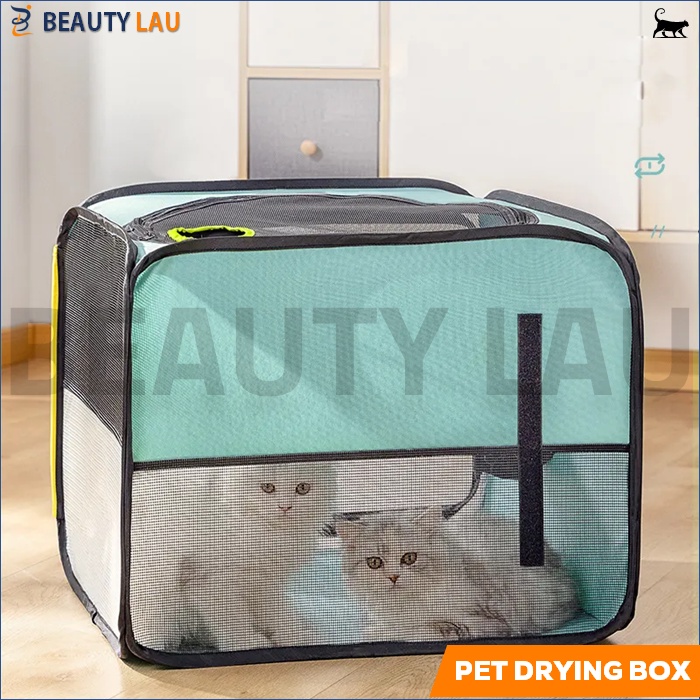 PET DRYER BOX GROOMING HEWAN KANDANG KUCING ANJING LIPAT PORTABLE KOTAK PENGERING BULU KUCING ANJING PET DRYING BOX