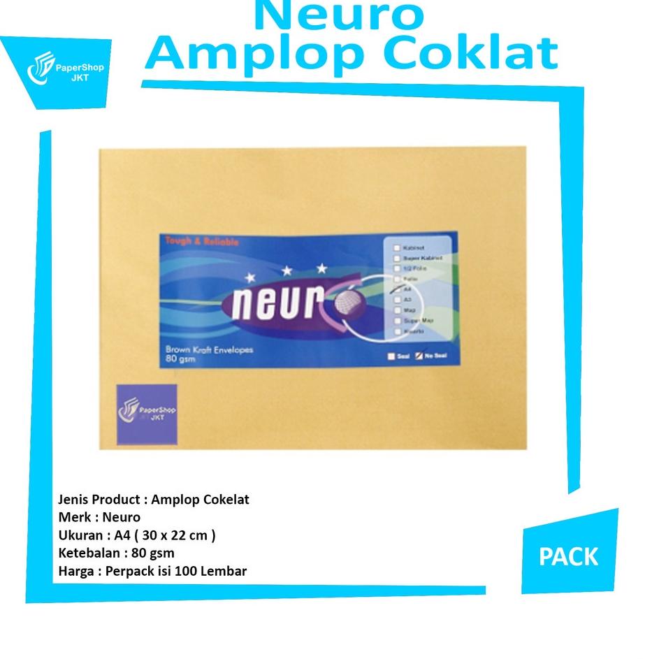

Pasti Baru NEURO - Amplop Coklat A4 No Seal ( 30 x 22 cm ) - Pack