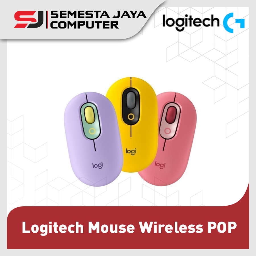 Mouse Logitech POP with Emoji Keys Wireless Bluetooth Silent