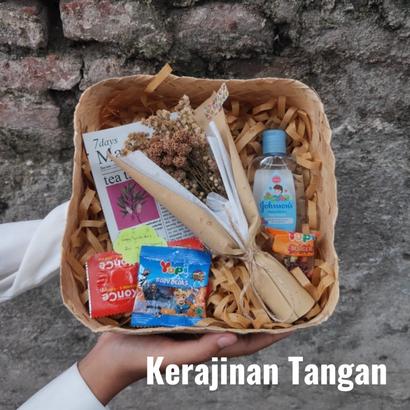 Besek bambu 22x22 sekodi - Kotak wadah nasi - Besek natural murah