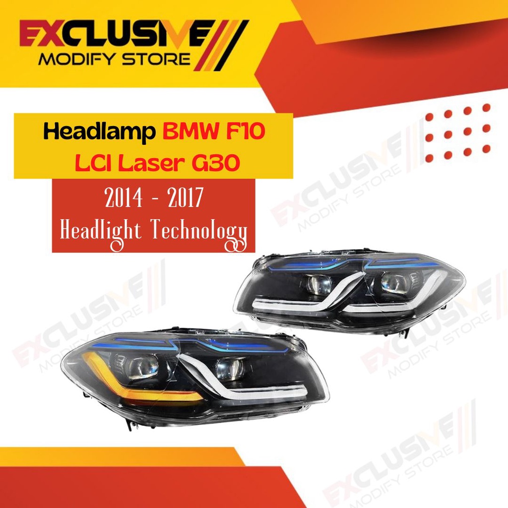HEAD LAMP BMW F10 LCI LASER G30 STYLE TECHNOLOGY HEADLIGHTS 2014-2017